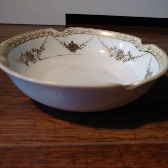 Antique Noritake Cream and Sugar Set with Small Bowl Vintage Hand Painted Nippon - Picture 8 of 11
